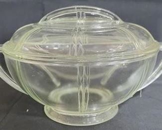 3011 - Queen Anne Glasbake covered dish 5.5 x 9
