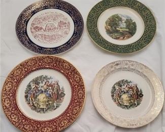 3123 - 4 Vintage 11" plates
