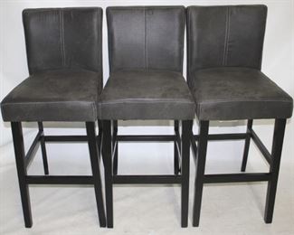 6012 - Set of 3 new bar stools 43 x 17 x 20

