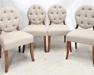 6015 - Union Home set of 4 tufted cameo back chairs 39 x 19 x 20
