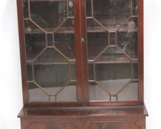 6049 - English mahogany Chippendale bookcase 84 x 41 x 18
