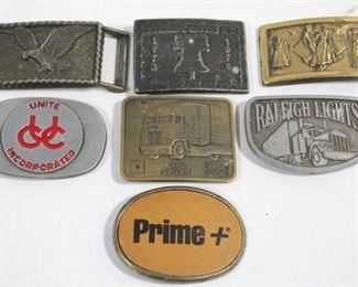 6067 - 7 Assorted vintage belt buckles
