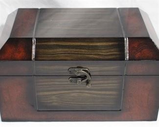 6109 - Wooden decorative storage box 12 x 7 x 8
