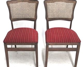 6132 - Matched pair cane back accent chairs 32 x 16 x 16
