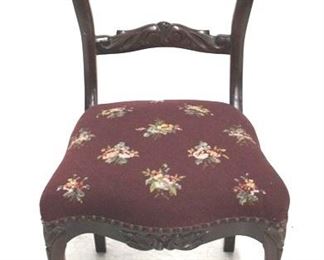 6133 - Victorian fruit carved chair 25.5 x 19 x 16
