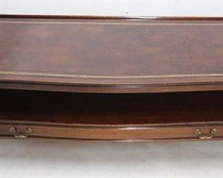 6139 - Tooled leather top coffee table 17 x 44 x 22
