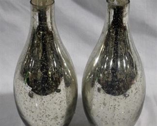 6273 - Pair mercury glass 10.5" vases
