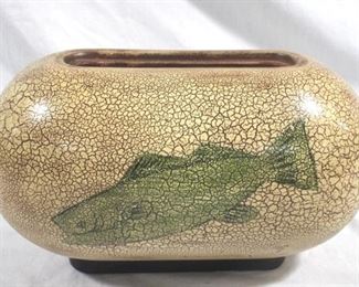 6287 - Decorative vase with fish - 11 x 7
