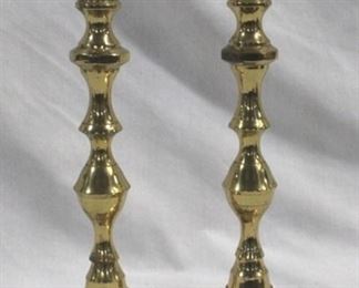6289 - Pair 12" tall brass candlesticks

