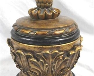 6290 - Carved 12" covered urn
