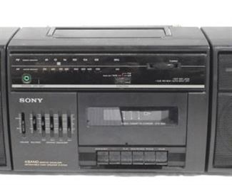 6303 - Sony AM/FM cassette radio model CFS-1020 23 x 8 x 5
