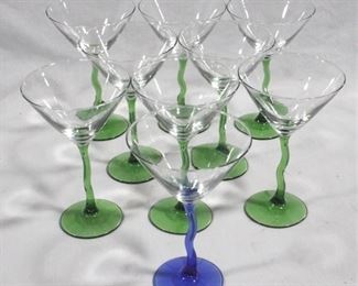 6372 - 9 Martini glasses - 7.5"
