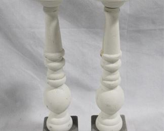 6380 - Pair candle holders - 17.5" tall
