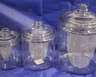 6465 - 3 Piece glass jar set with lids
