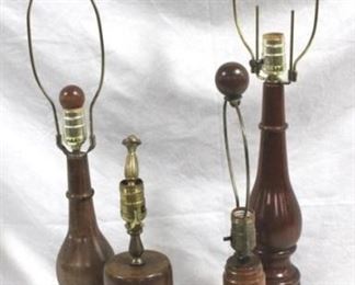 6534 - Assorted wood base lamps
