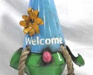 6554 - Metal Welcome gnome yard figure - 25"
