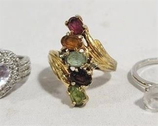 6595 - 3 Assorted Costume Rings
