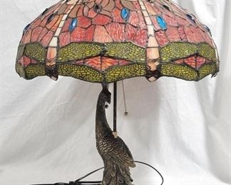 6604 - Stained Glass Lamp - 26" tall
