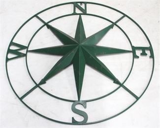 8002 - Green Metal Star Compass - 42" round
