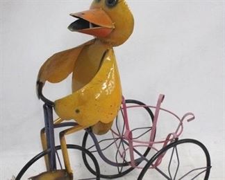 8021 - Metal Bird on Tricycle Plant Stand

