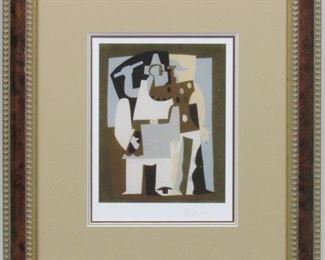 9001 - PIERROT & HARLEQUIN PRINT BY PABLO PICASSO 16 x 18
