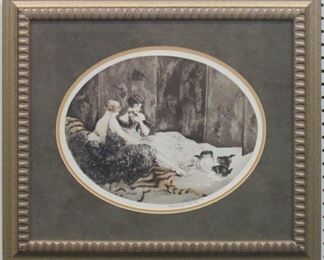 9025 - SPILLED MILK GICLEE BY LOUIS ICART 21 X 24

