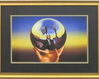 9027 - HAND W/ REFLECTING SPHERE GICLEE BY SALVADOR DALI 27 x 20
