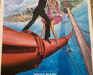 Original Movie Poster for James Bond- Roger Moore. A View To Kill