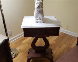 Pair of these marble top side tables