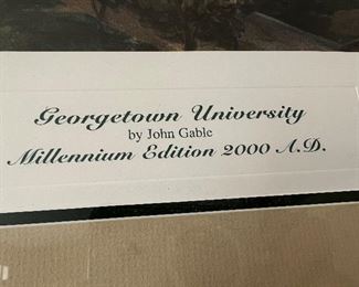 Georgetown University Millennium Edition 2000 AD print signed by John Gable