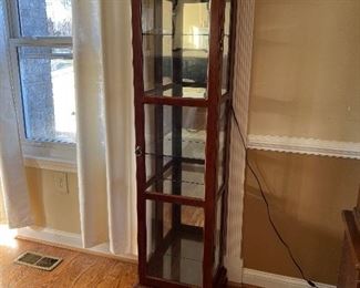 5 Shelved lighted curio cabinet
