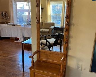 Hall Tree with bench & mirror