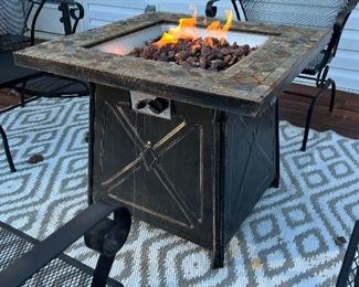 Hampton Bay Crossridge 50,000 BTU Antique Bronze Gas Fire Pit