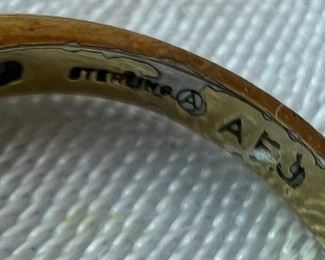 Sterling Silver with precious stone ring