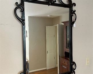 Large metal frame designer mirror