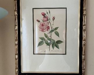 Framed rose print by Bombay