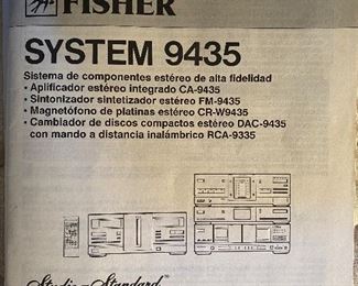 FisherAudio System 9435 w 3 speakers