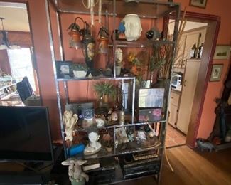 Etagere Filled With Collectibles