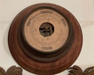 Antique barometer, made in Cuba