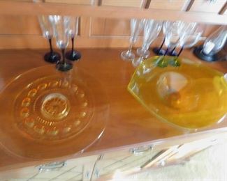 Amber Glass Bowls