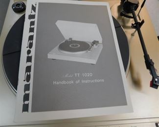 MANUAL FOR TURNTABLE