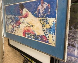 Leroy Neiman Print.  Neiman was active/lived in New York, Illinois, Minnesota, and is known for athletic genre, sport figure and humor painting, illustration, teaching.  
