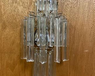 PAIR OF MCM CAMER CRYSTAL WALL SCONCES