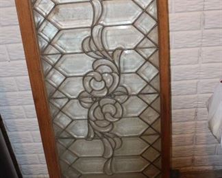 Ornate leaded glass window