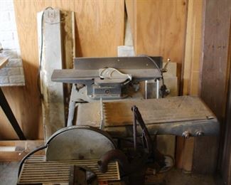 Planer, saws, etc. on stands