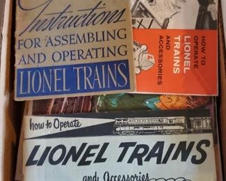 Lionel trains booklets - vintage from 1940s to 1970s