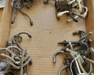 Four groups of 10 antique hooks