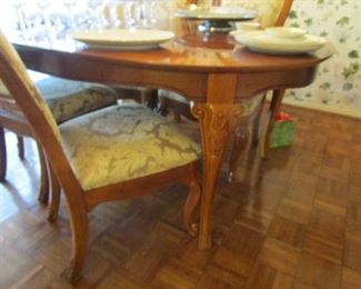 Kitchen table with six chairs