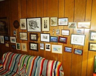 lots of framed art