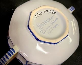 Henriot-Quimper hand-painted French tableware, Henriot Collection.